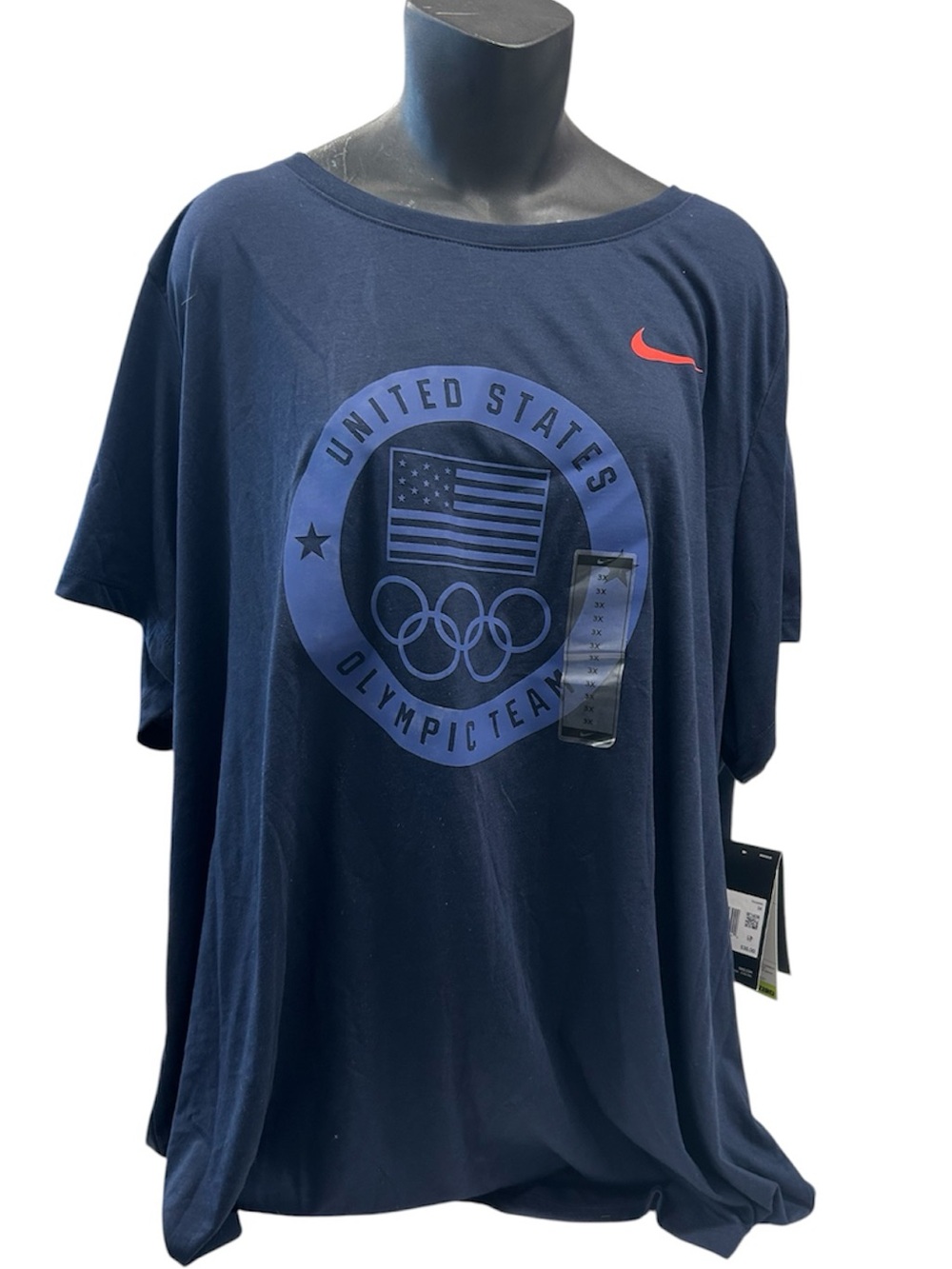NWT Nike Team USA Olympic T-Shirt Women’s 3X Navy Blue USA Olympics
